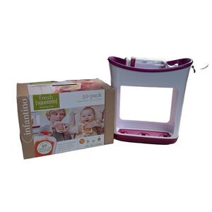 Infantino Squeeze Station Baby Food Maker & Pouch Filler – Purple